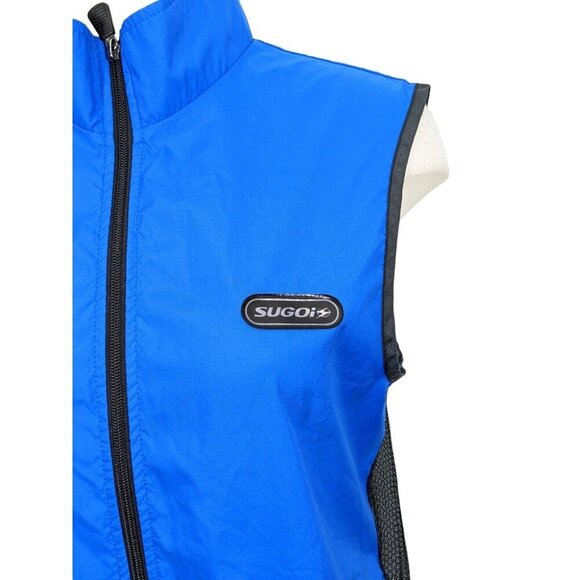 Sugoi Womens Size Small Cycling Vest Zip Front Blue Scotchlite Polyester Mesh - Picture 4 of 6